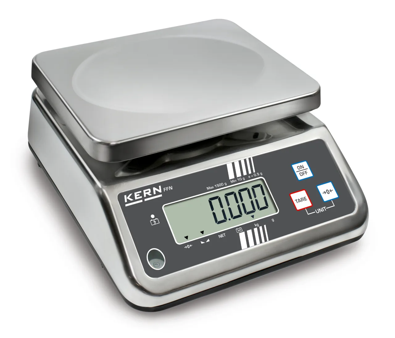 IP-geschützte Tischwaage KERN FFN 15K5IPM