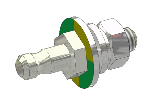 Erdung als Erdungspin im Seitenprofil montiert für Gefahrstoffarbeitsplatz