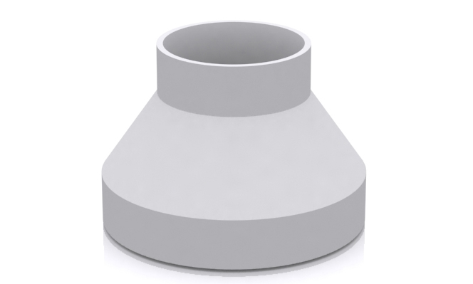 Reduzierstück von Ø200 mm auf Ø250 mm;Ausführung: symmetrisch mit Muffen, PVC Reduzierstück von Ø200 mm auf Ø250 mm;Ausführung: symmetrisch mit Muffen, PVC