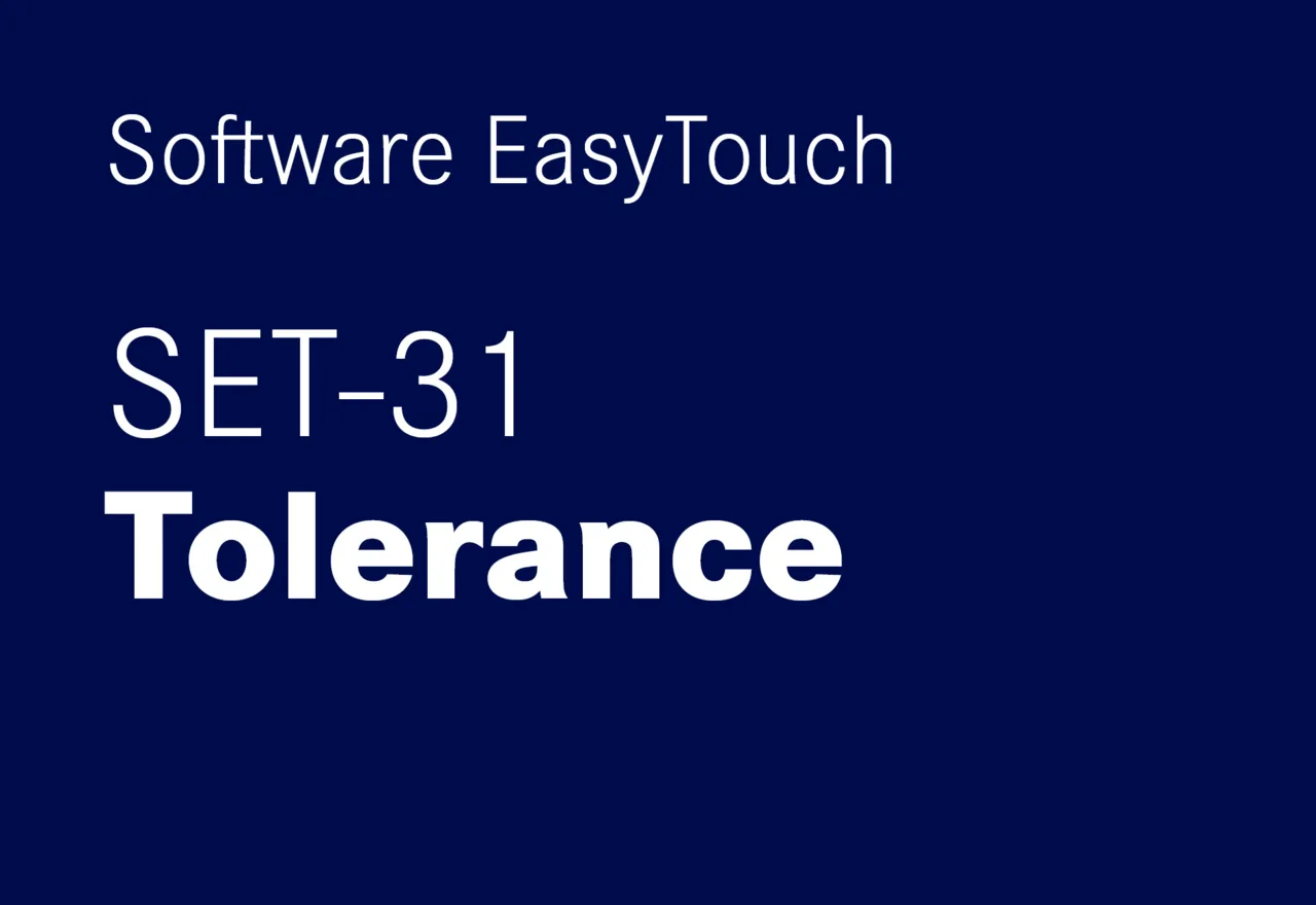 KERN EasyTouch SET-31 Tolerance KERN EasyTouch SET-31 Tolerance