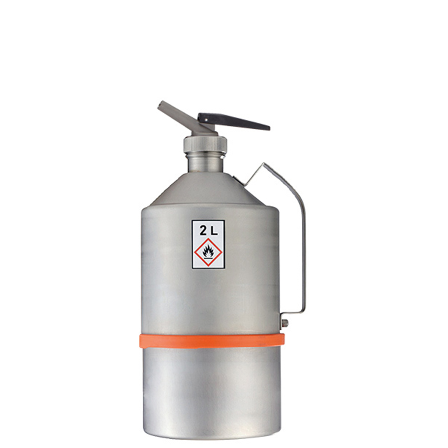 Sicherheitskanne, polierter Edelstahl 1.4571, Inhalt 2,00Liter, Maße 131x131x295 mm