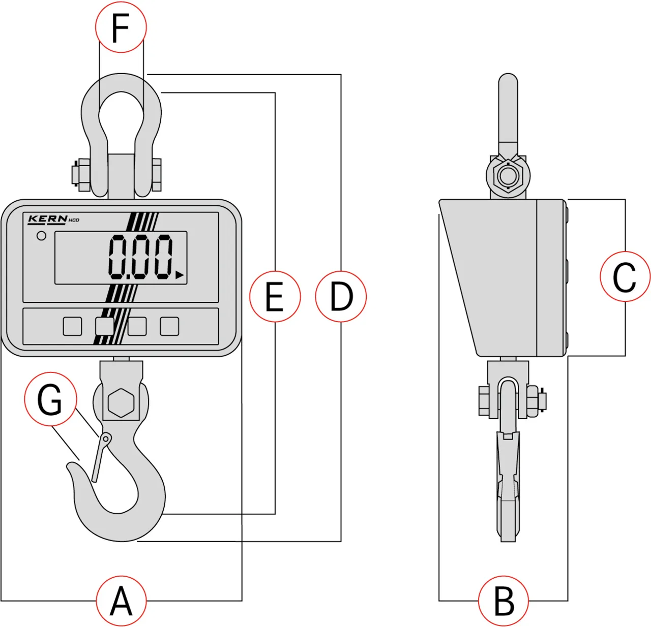 Kranwaage KERN HCD 100K-2 Kranwaage KERN HCD 100K-2