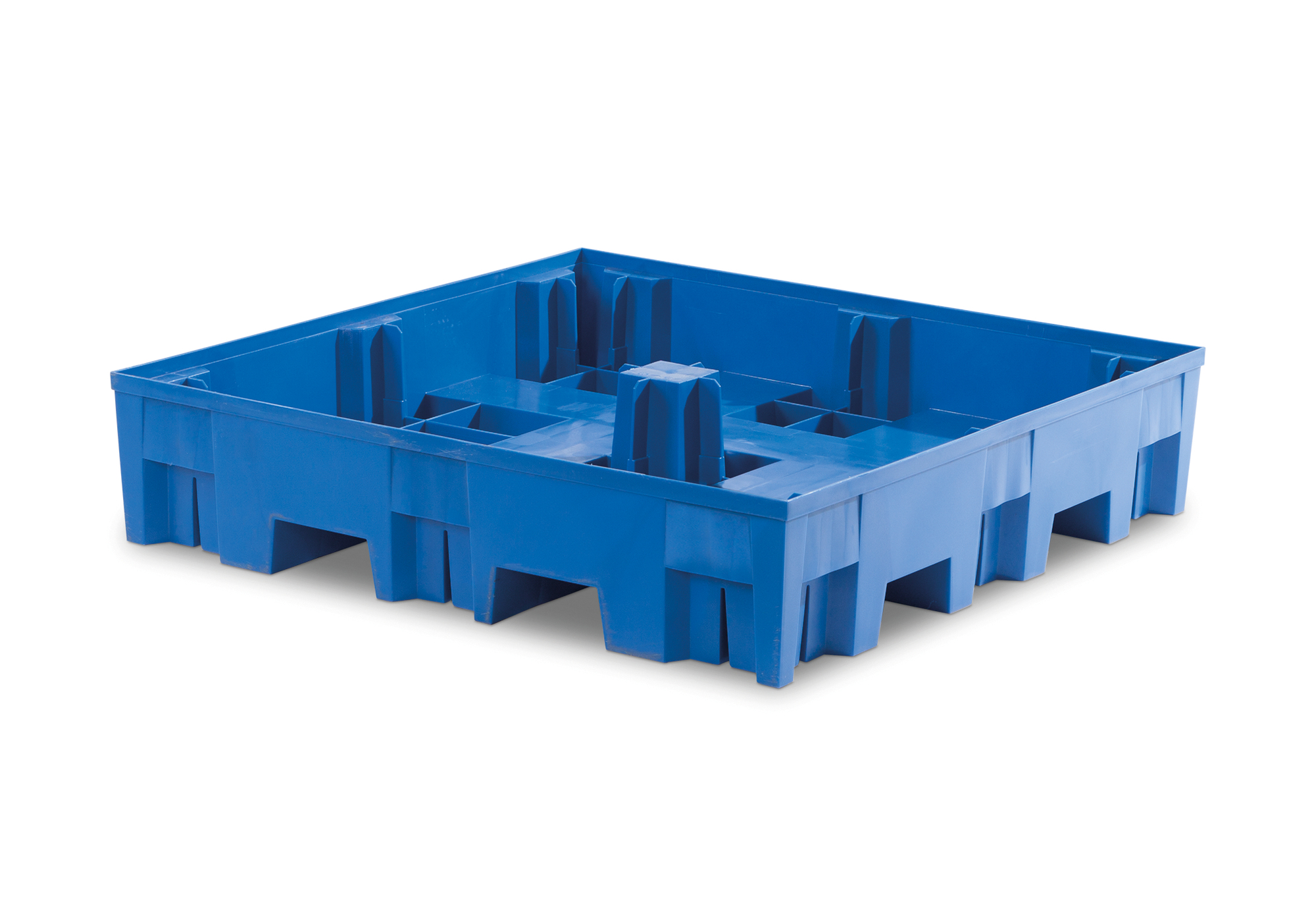Regalwanne, PE Blau, Maße 1235x1235x275 mm