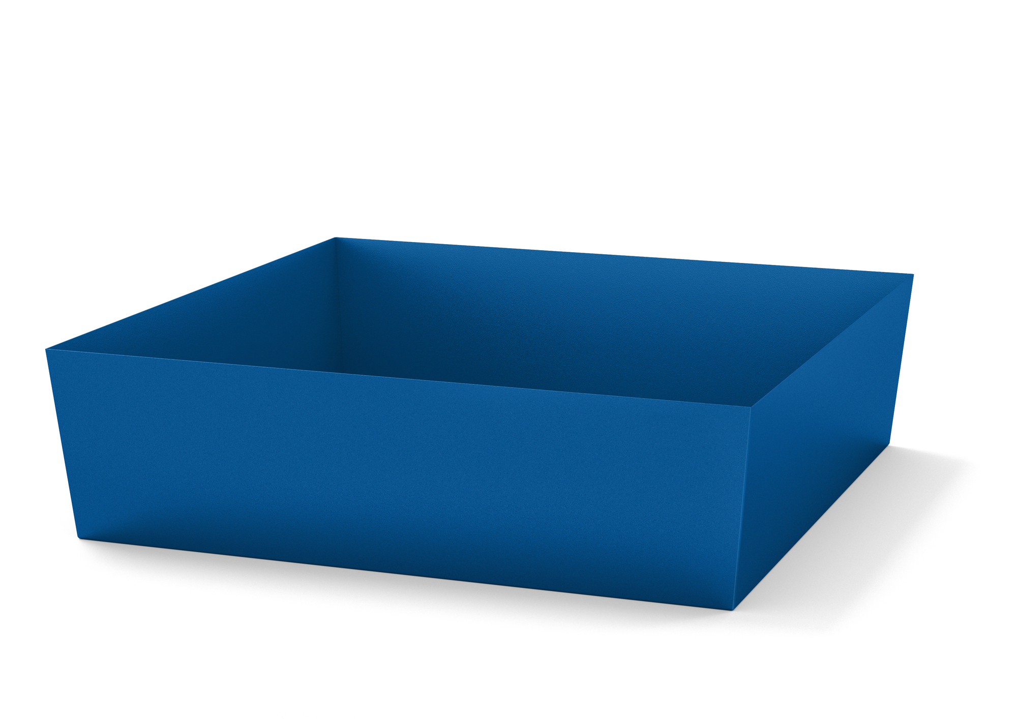 Regalwanne, Stahl pulverbeschichtet Enzianblau RAL 5010, Maße 1240x1210x330 mm Regalwanne, Stahl pulverbeschichtet Enzianblau RAL 5010, Maße 1240x1210x330 mm