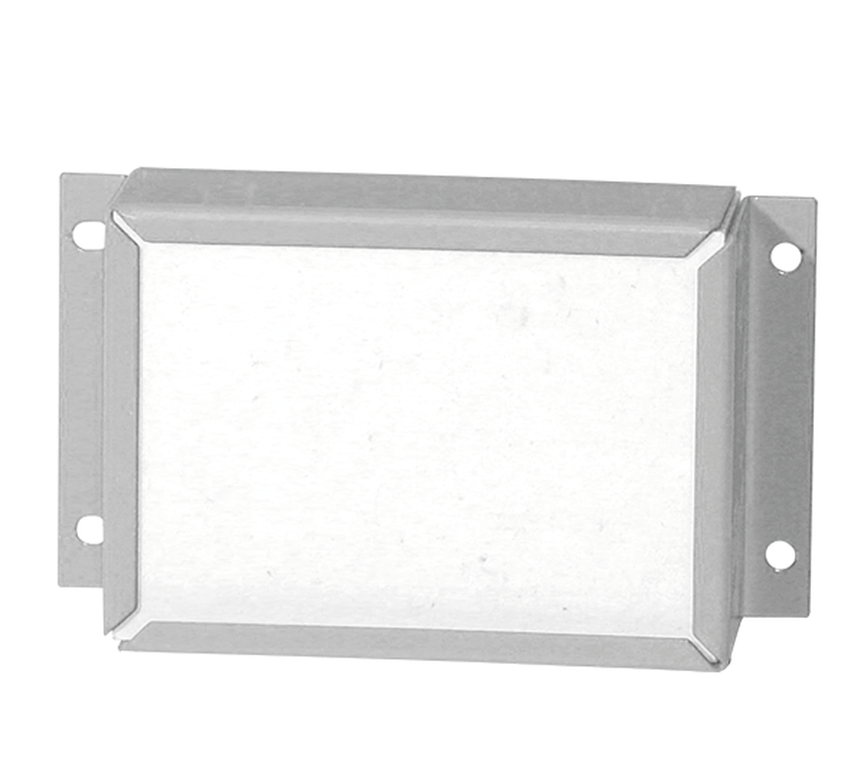 Rohrdurchführung für Sicherheitsschränke Q90/S90, pulverbeschichtetes Stahlblech Lichtgrau RAL 7035, Maße 182x104x48 mm