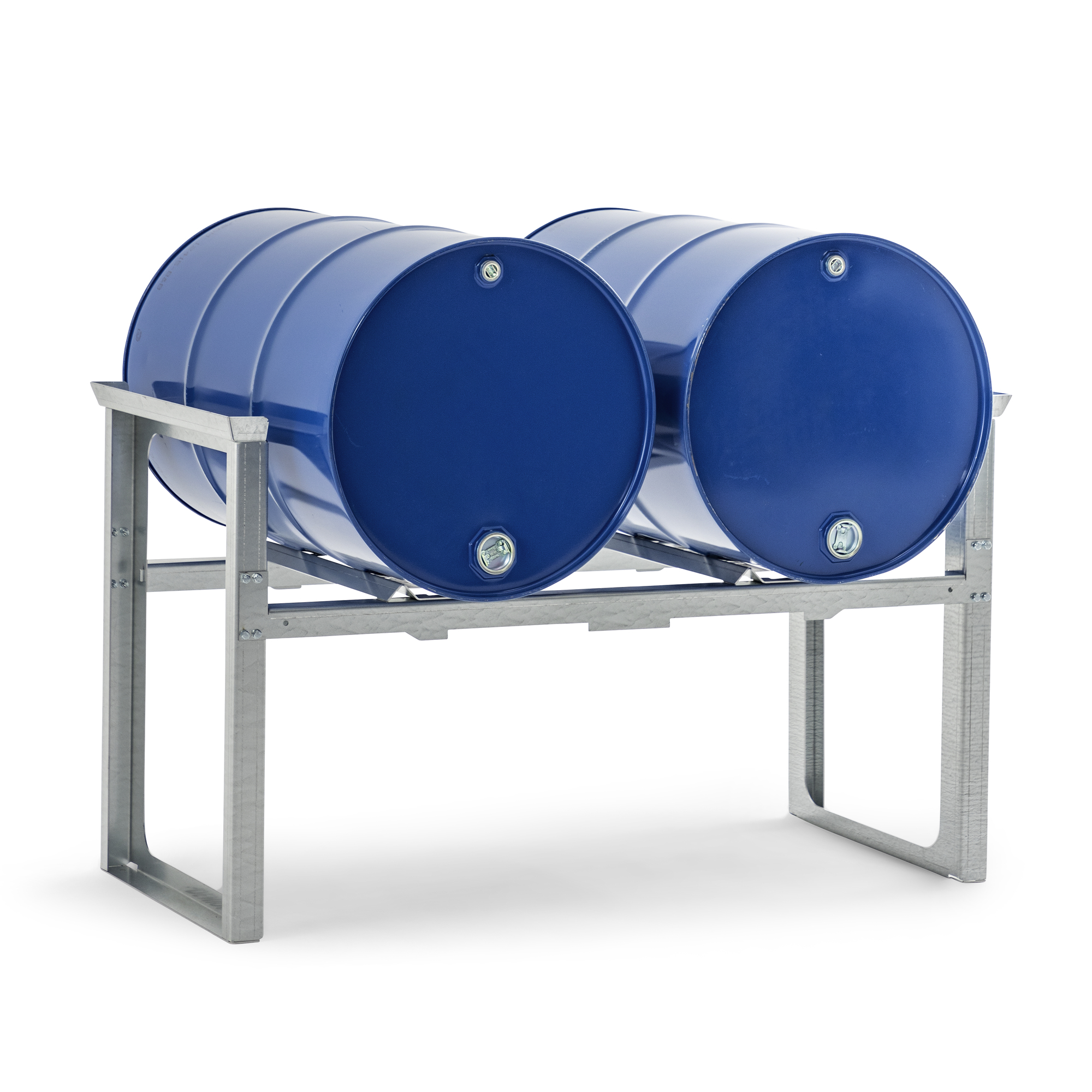 Stapelregal, verzinkter Stahl, für 2 x 200-L-Fass, Maße 1429x682x837 mm Stapelregal, verzinkter Stahl, für 2 x 200-L-Fass, Maße 1429x682x837 mm