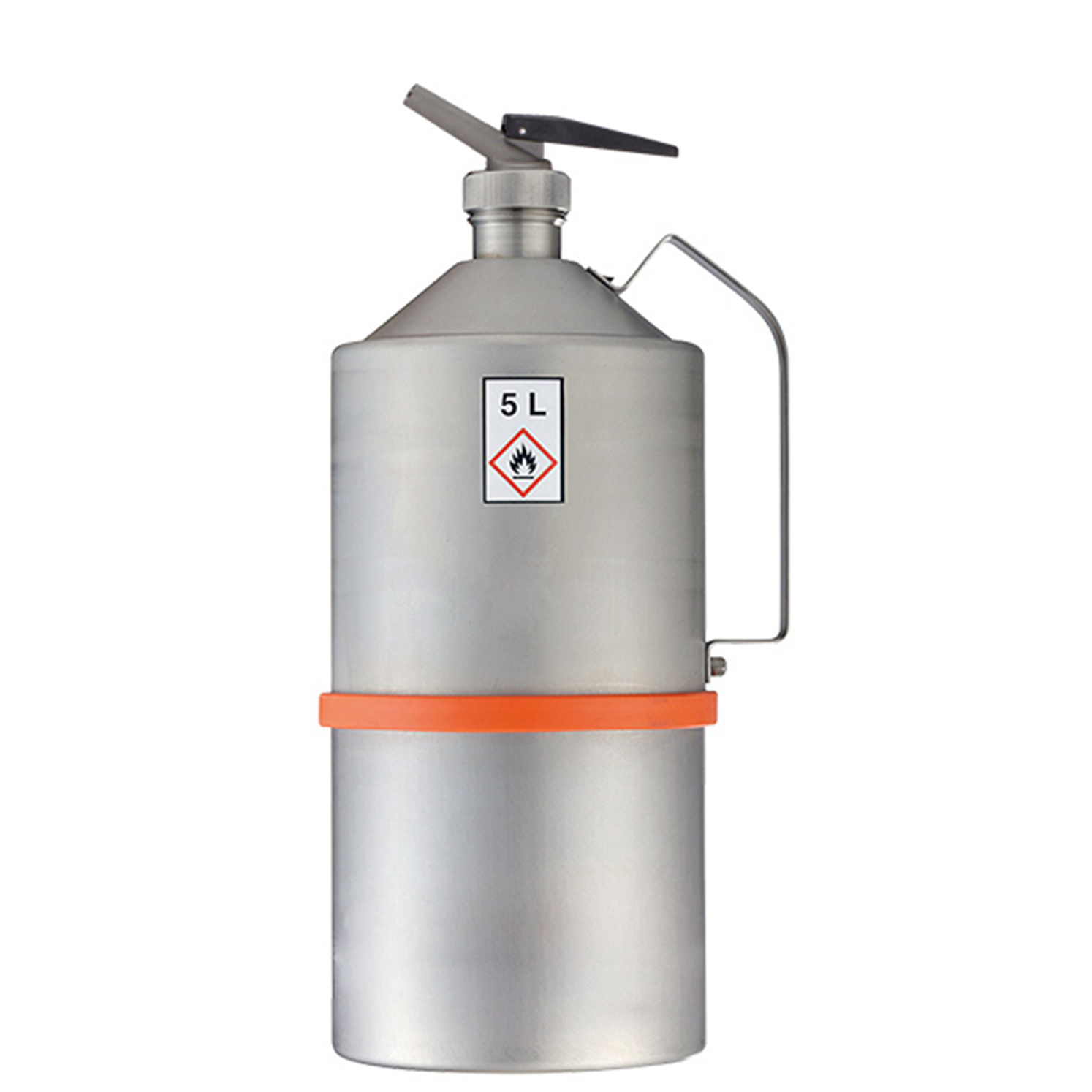 Sicherheitskanne, polierter Edelstahl 1.4571, Inhalt 5,00Liter, Maße 165x165x405 mm Sicherheitskanne, polierter Edelstahl 1.4571, Inhalt 5,00Liter, Maße 165x165x405 mm