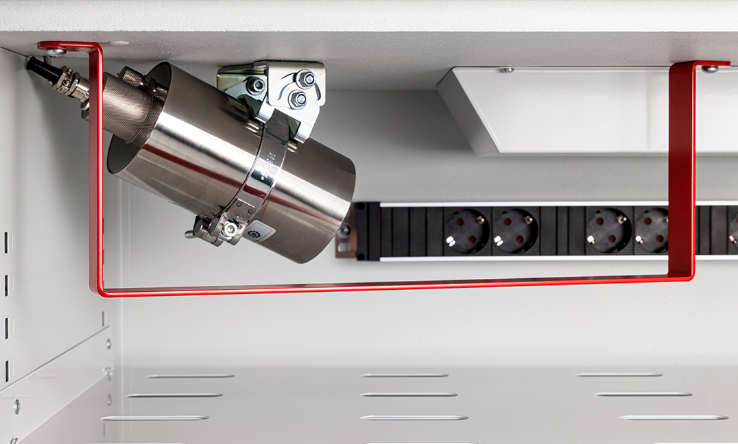 Brandunterdrückung mit Schutzbügel für Sicherheitsschränke IO90 ULTRA, Breite 1200 mm