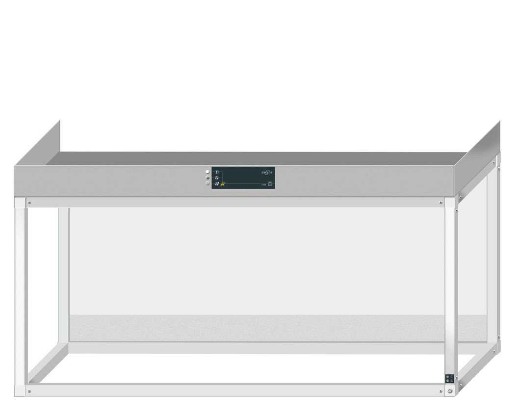 Gefahrstoffarbeitsplatz GAP.110.210.060 Basismodell, Maße 2100x600x1100 mm