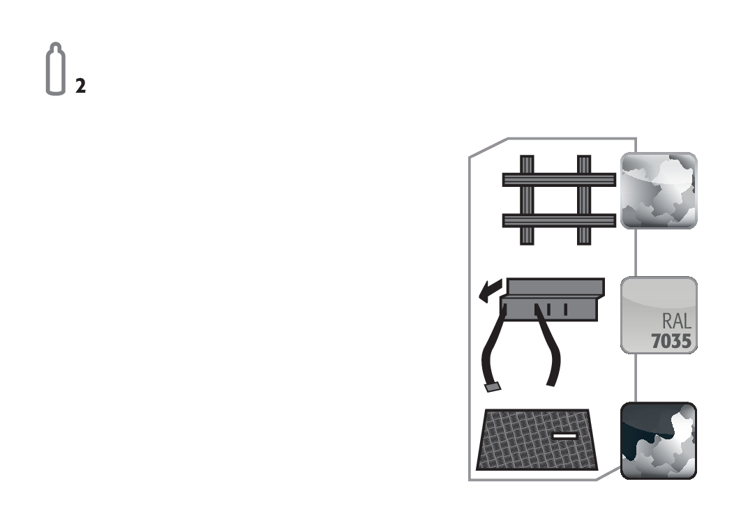 Standardinneneinrichtung bestehend aus Montageschienen, Einrollklappe, Flaschenhalter inkl. Spanngurten für Sicherheitsschränke G90, verzinktes und pulverbeschichtetes Stahlblech, Breite 600 mm Standardinneneinrichtung bestehend aus Montageschienen, Einrollklappe, Flaschenhalter inkl. Spanngurten für Sicherheitsschränke G90, verzinktes und pulverbeschichtetes Stahlblech, Breite 600 mm