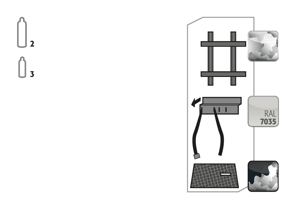 Standardinneneinrichtung Druckgasflaschen für Sicherheitsschränke G90, verzinktes und pulverbeschichtetes Stahlblech, Breite 600 mm Standardinneneinrichtung Druckgasflaschen für Sicherheitsschränke G90, verzinktes und pulverbeschichtetes Stahlblech, Breite 600 mm
