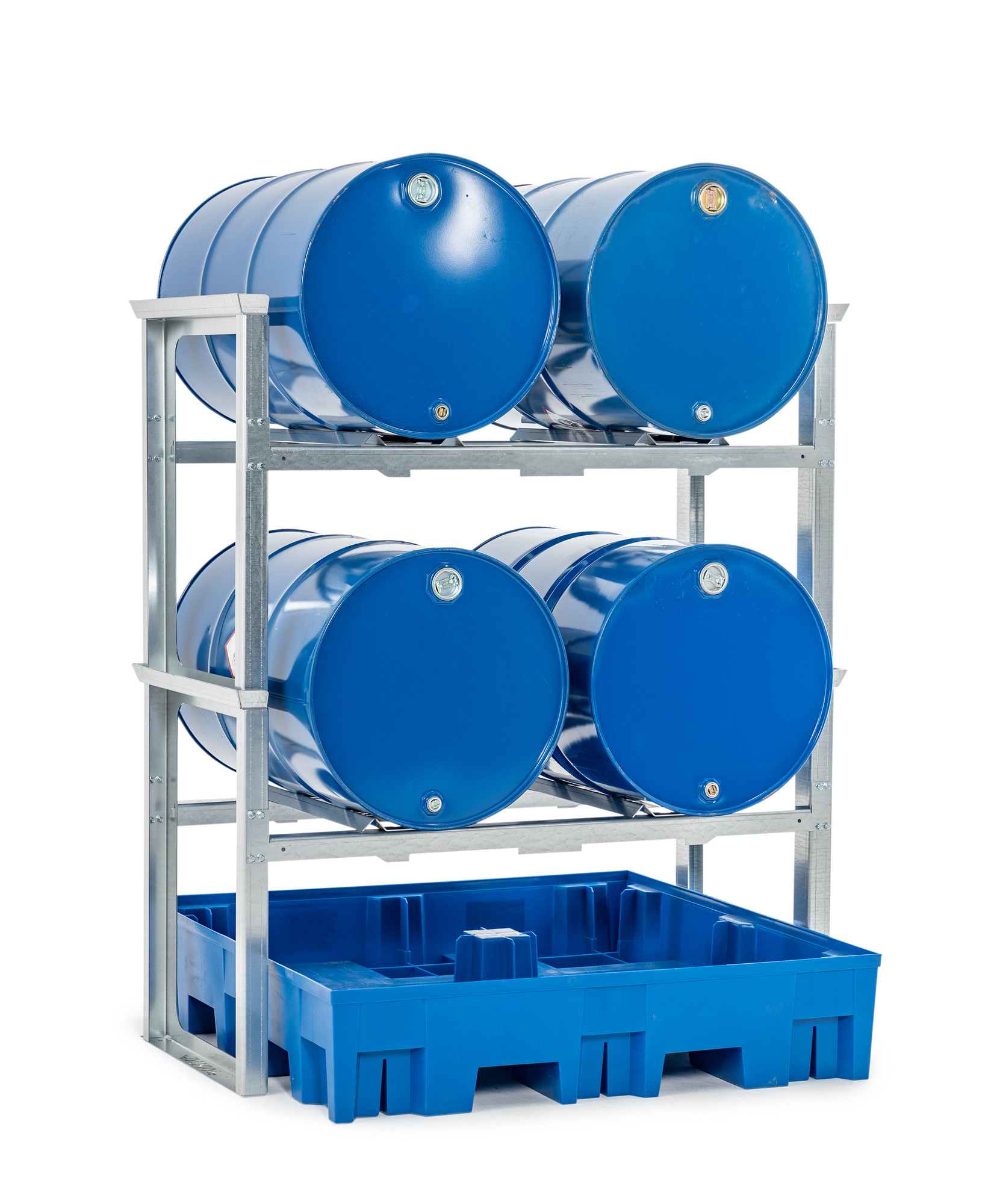 Abfüll-/Lagerstation, Stahl, für 4 x 200-L-Fass, Maße 1429x1235x1637 mm