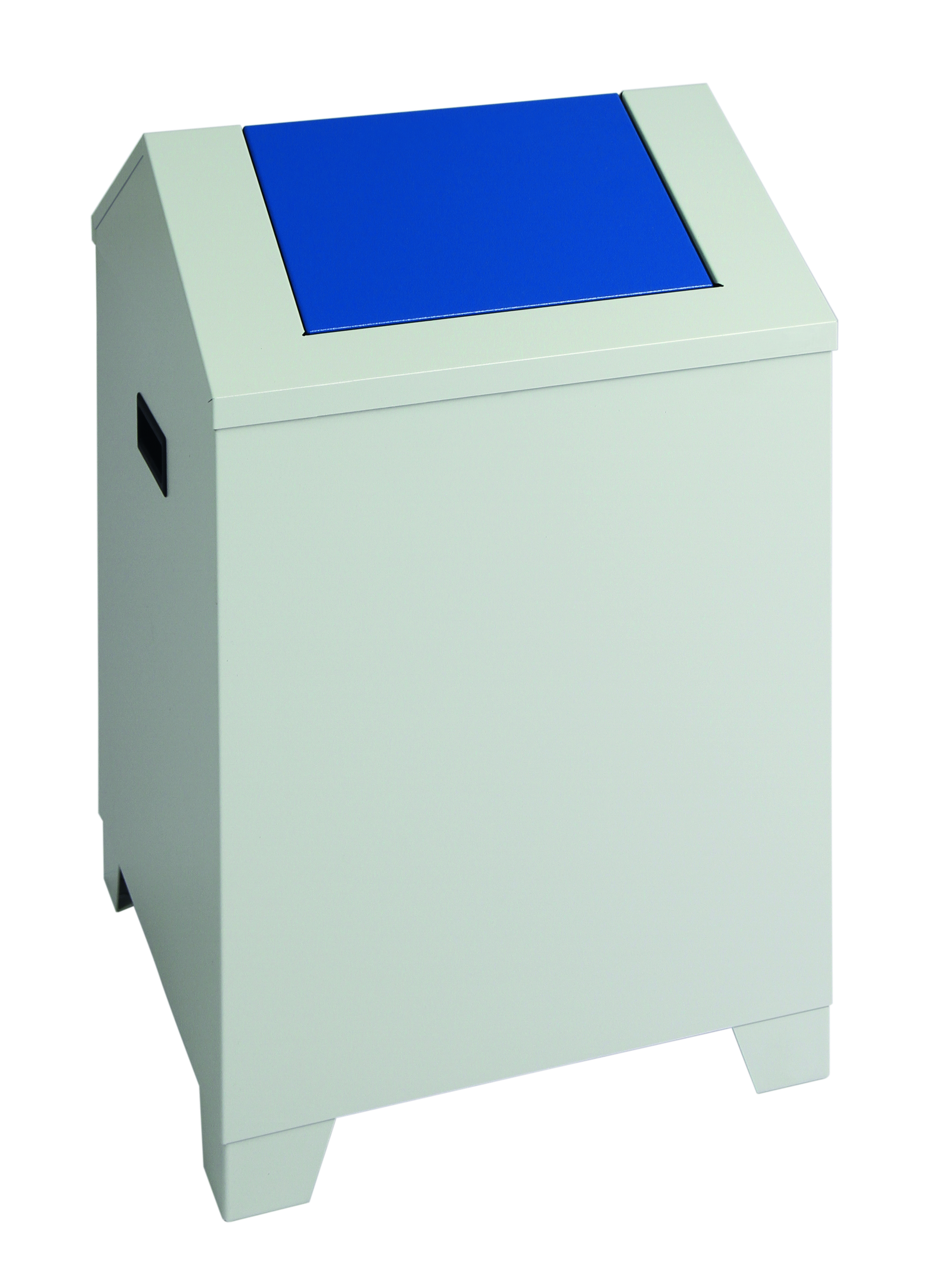 Entsorgungsbehälter, lackiertes Stahlblech, Grau, Inhalt 73,00Liter, Maße 400x400x680 mm
