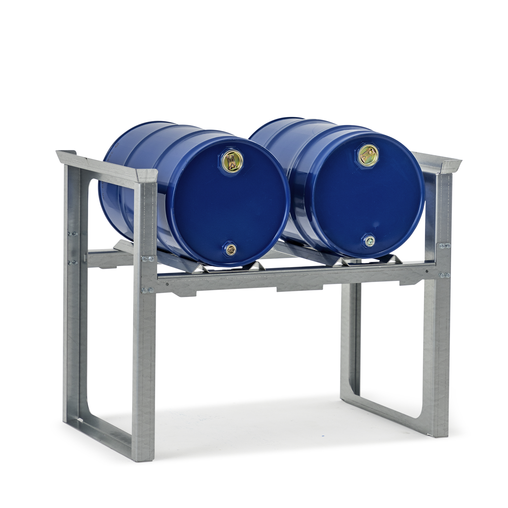 Stapelregal, verzinkter Stahl, für 2 x 60-L-Fass, Maße 1049x682x837 mm Stapelregal, verzinkter Stahl, für 2 x 60-L-Fass, Maße 1049x682x837 mm