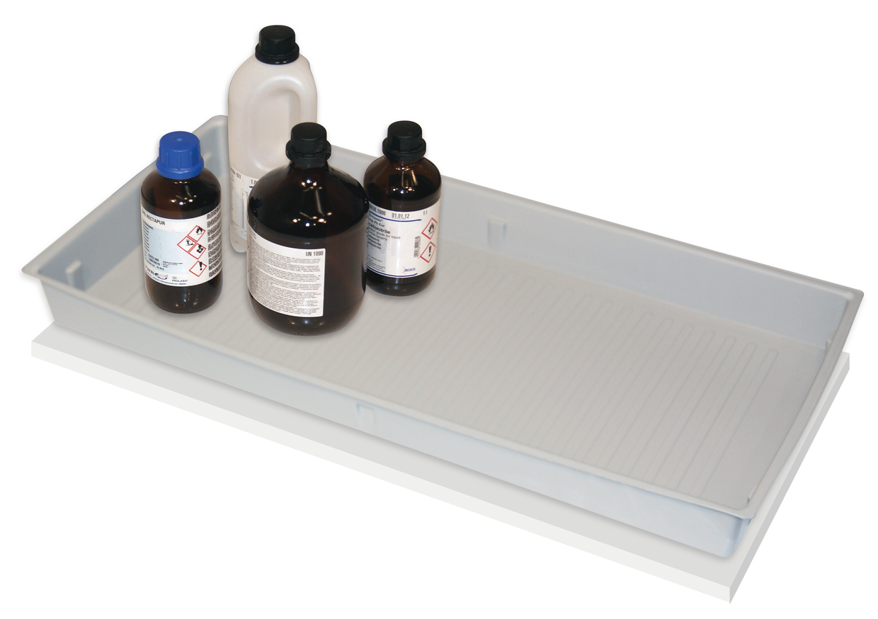 Wannenboden Standard metallfrei für Sicherheitsschränke Q90/S90, PP Grau, Maße 955x485x112 mm Wannenboden Standard metallfrei für Sicherheitsschränke Q90/S90, PP Grau, Maße 955x485x112 mm