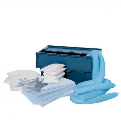 Sorbents Öl, Mobilbox, PE, Blau – Produktfoto asecos